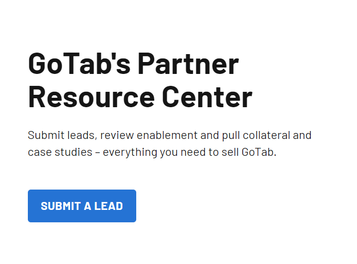 GoTab's partner resource center